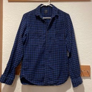 Blue and black soft J Crew men’s flannel